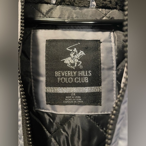 BEVERLY HILLS POLO CLUB GREY PARKA COAT - Picture 15 of 15